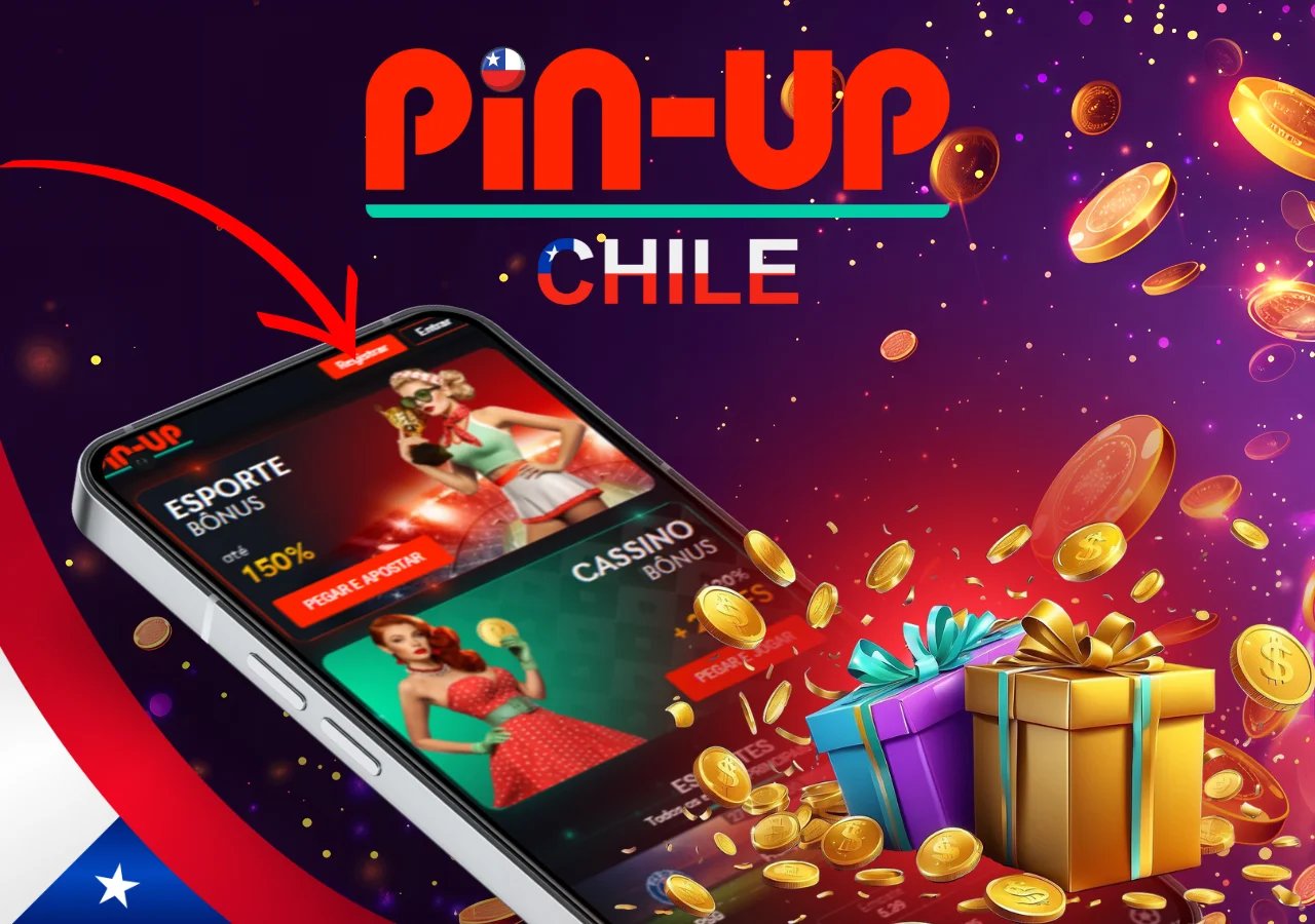 Formulario de registro de Pin-Up Casino con los campos de email, contraseña y país de residencia